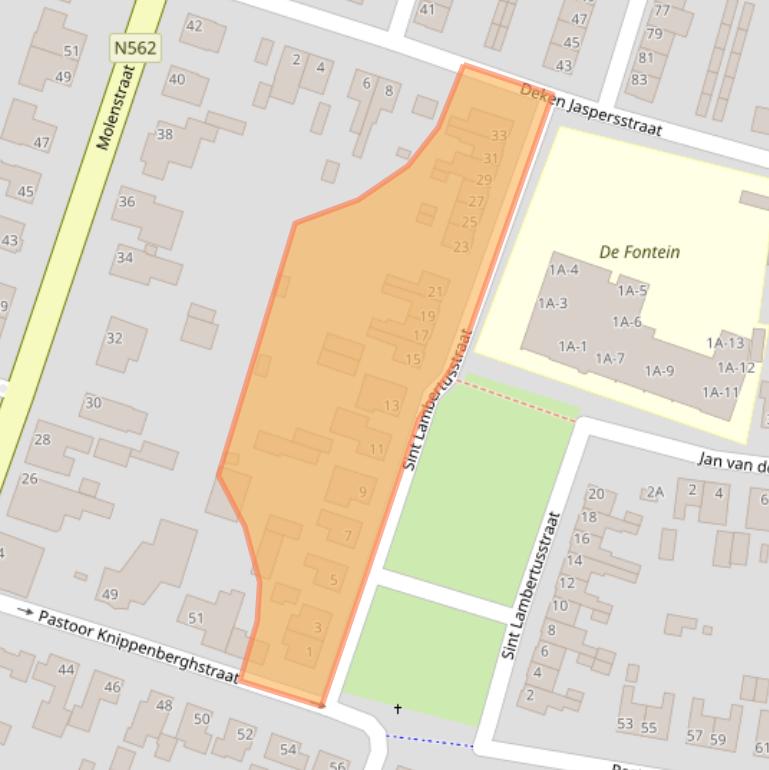 Kaart van postcodegebied 5988EE.