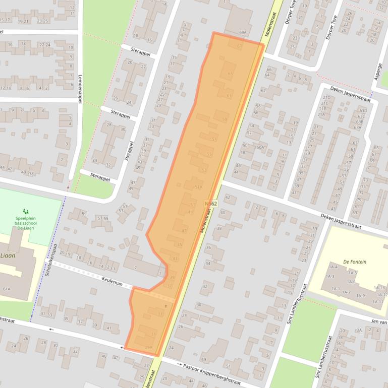 Kaart van postcodegebied 5988EN.