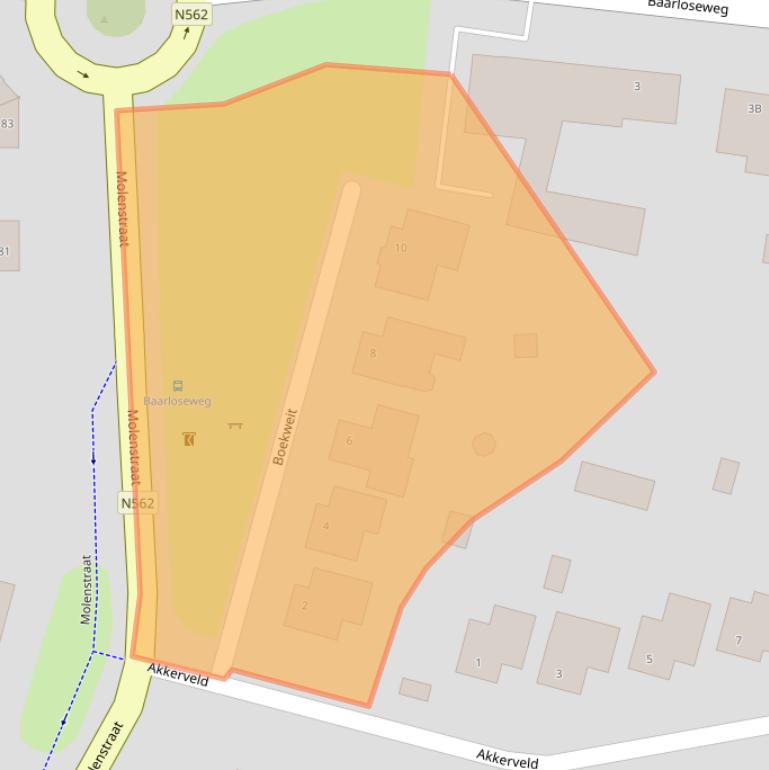 Kaart van postcodegebied 5988JA.