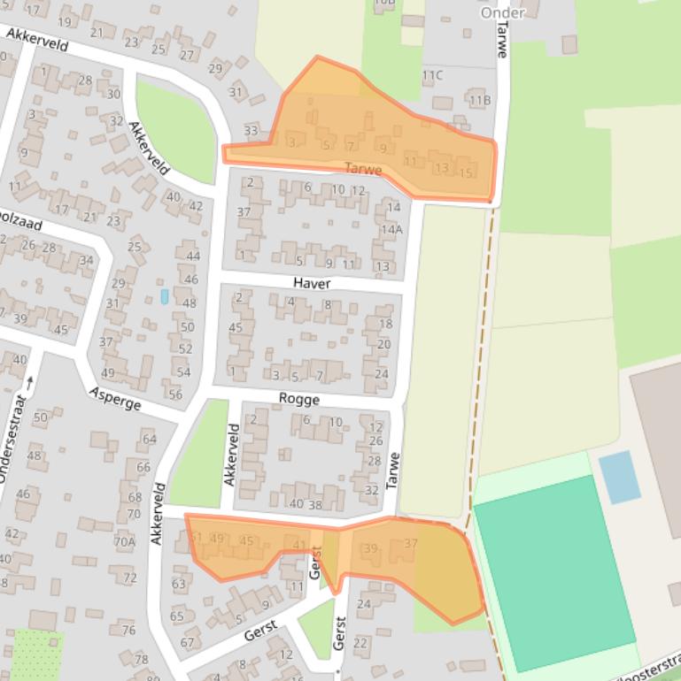 Kaart van postcodegebied 5988JM.