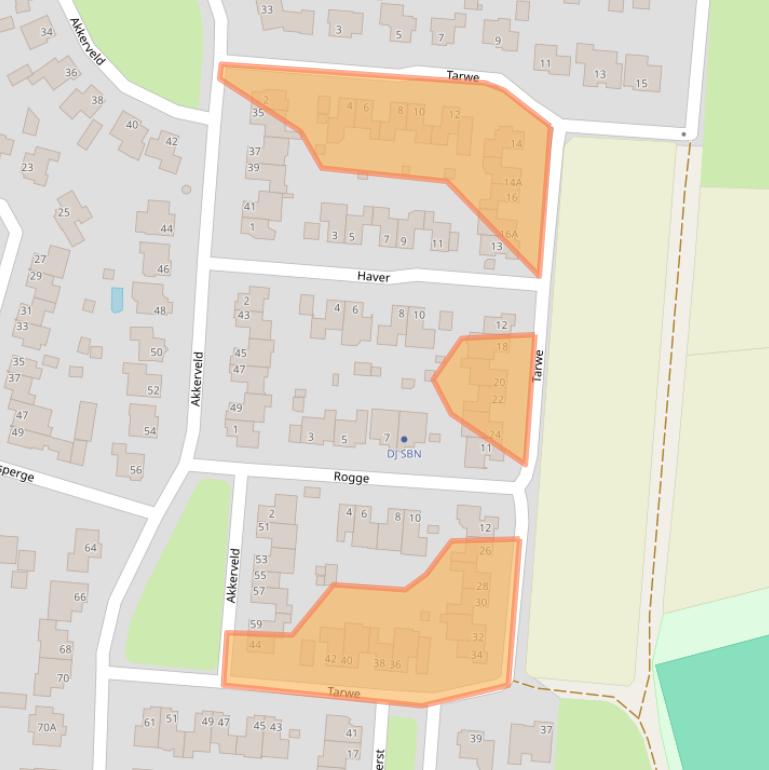 Kaart van postcodegebied 5988JN.