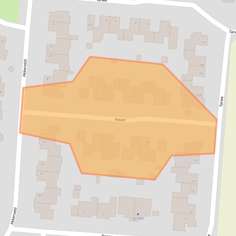 Kaart van postcodegebied 5988JP.