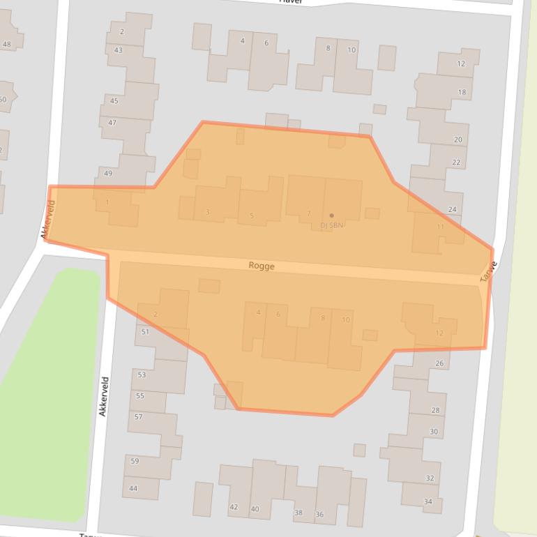 Kaart van postcodegebied 5988JR.