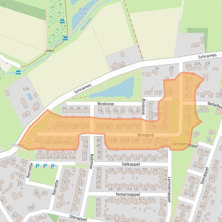 Kaart van postcodegebied 5988JV.