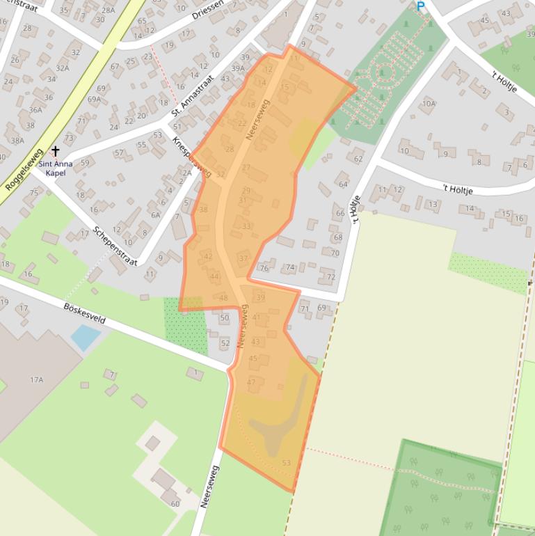 Kaart van postcodegebied 5988NC.