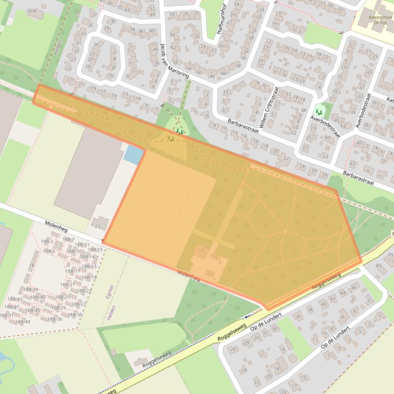 Kaart van postcodegebied 5988ND.