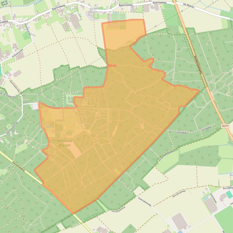 Kaart van postcodegebied 5988NH.