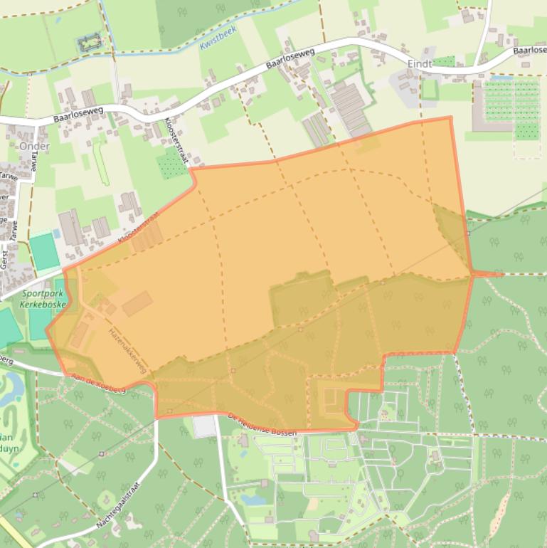 Kaart van postcodegebied 5988NJ.