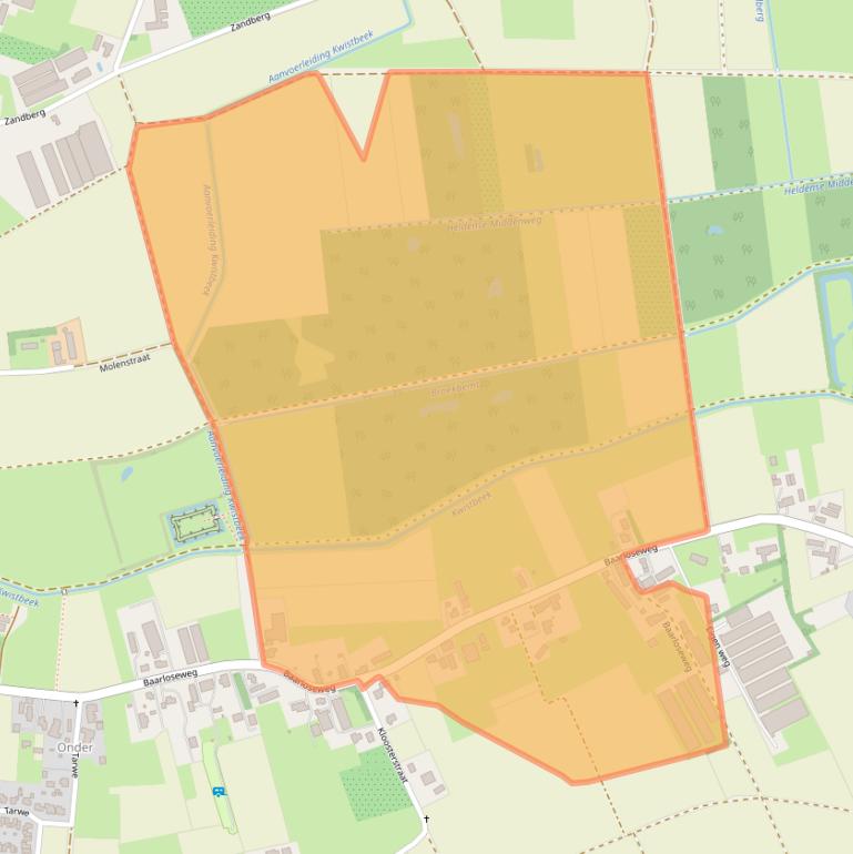 Kaart van postcodegebied 5988NM.