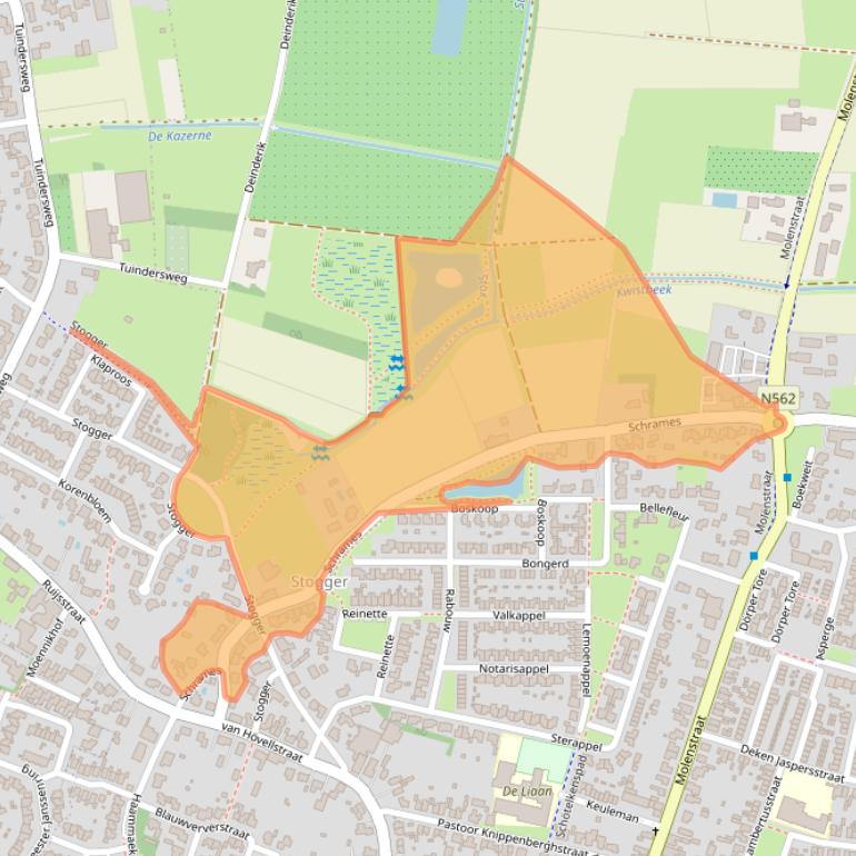 Kaart van postcodegebied 5988NR.