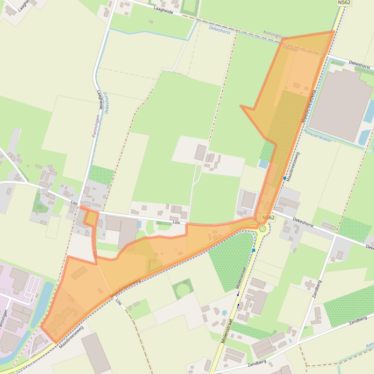 Kaart van postcodegebied 5988PA.