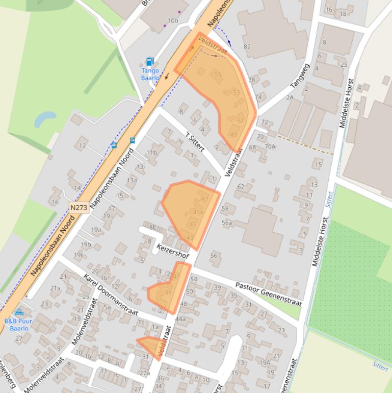 Kaart van postcodegebied 5991AC.