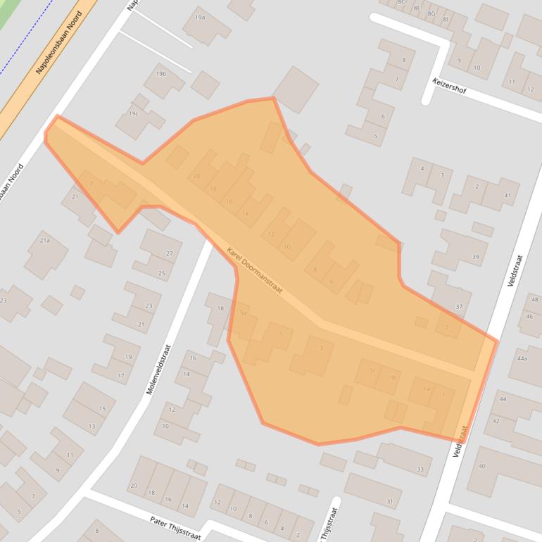 Kaart van postcodegebied 5991AH.