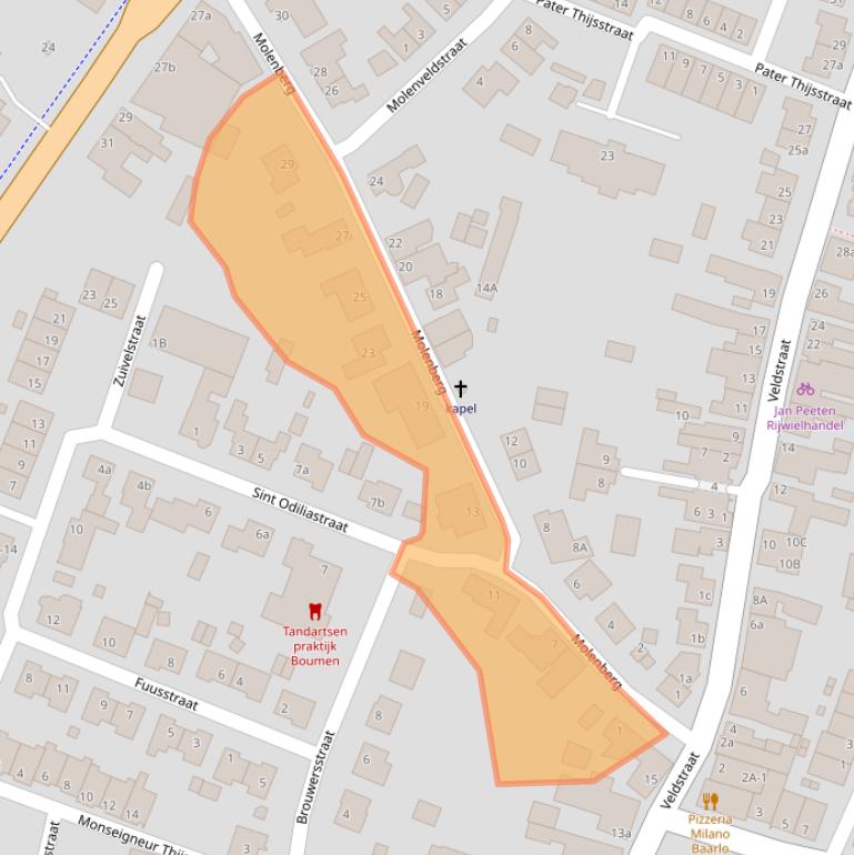 Kaart van postcodegebied 5991AK.