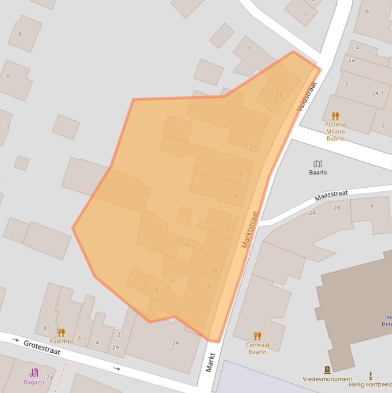 Kaart van postcodegebied 5991AS.