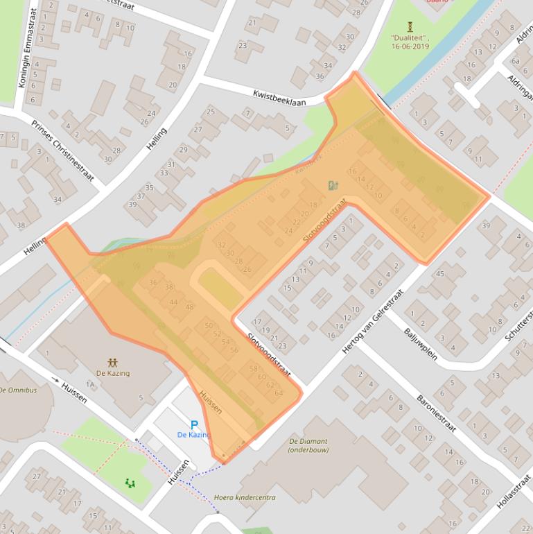 Kaart van postcodegebied 5991BR.