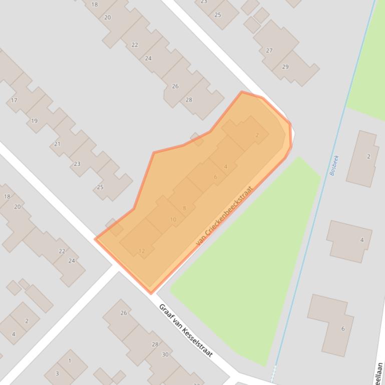 Kaart van postcodegebied 5991CX.