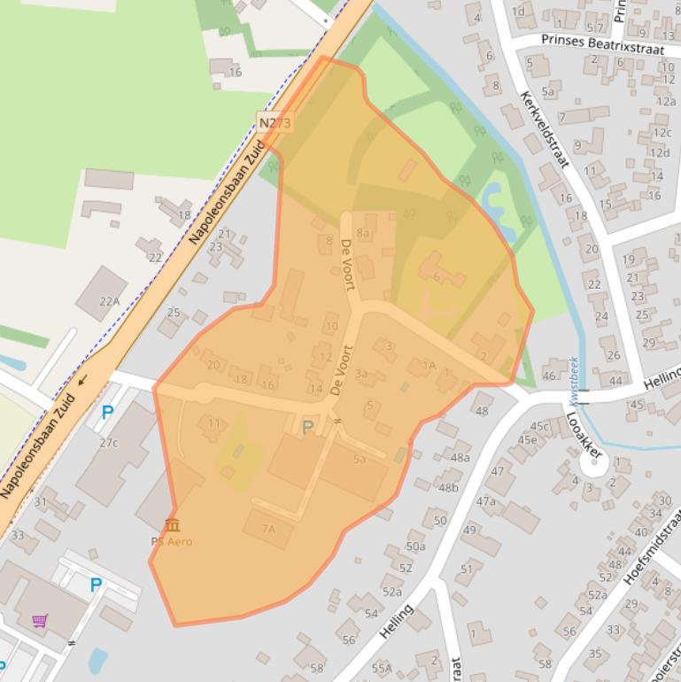 Kaart van postcodegebied 5991DC.