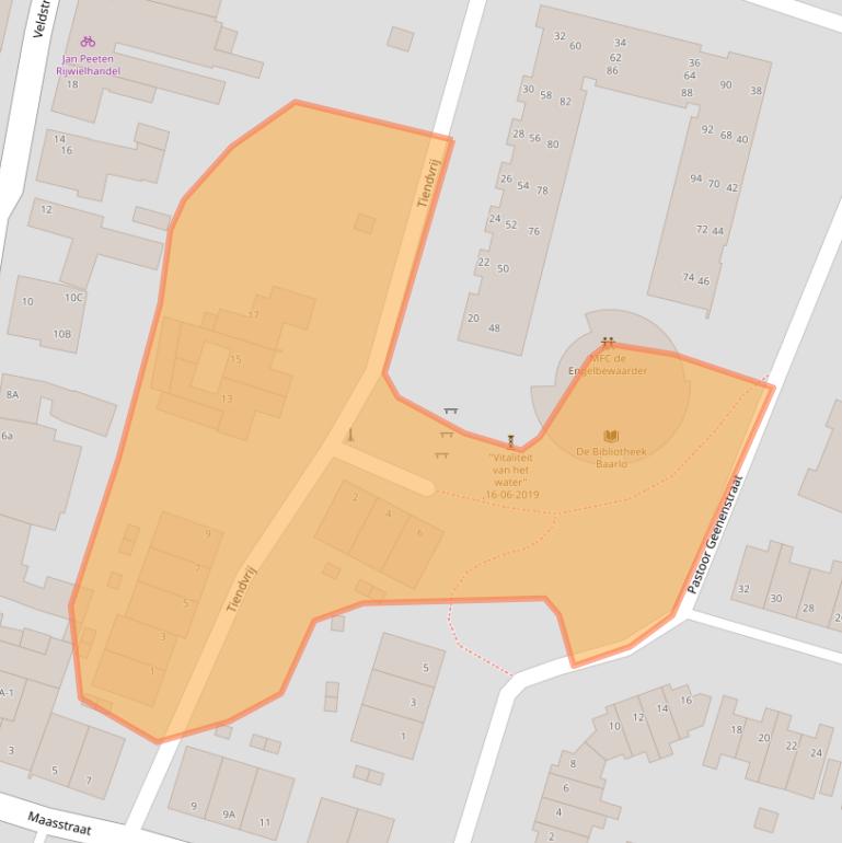 Kaart van postcodegebied 5991DN.