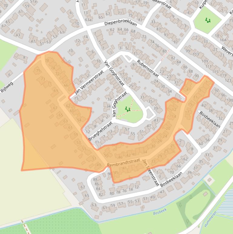 Kaart van postcodegebied 5991GC.