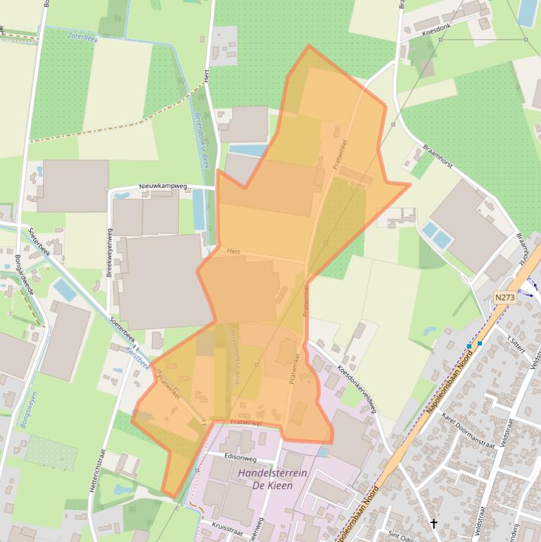 Kaart van postcodegebied 5991NP.
