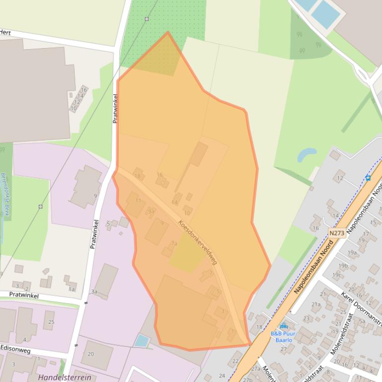 Kaart van postcodegebied 5991NR.