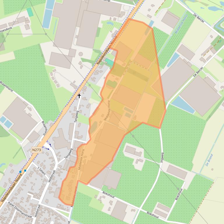 Kaart van postcodegebied 5991PG.