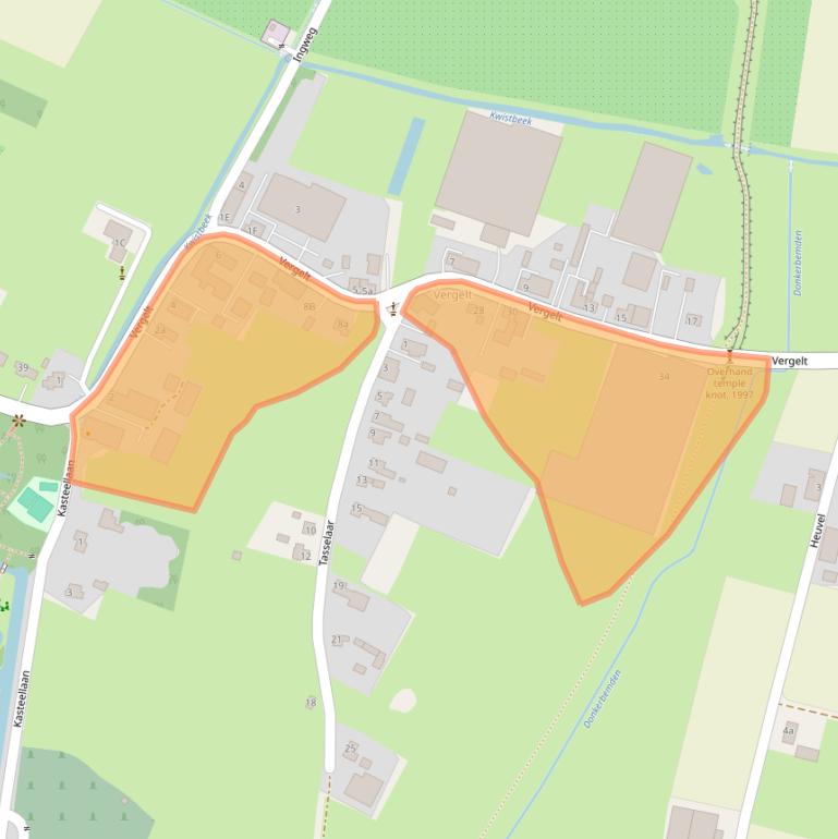 Kaart van postcodegebied 5991PK.