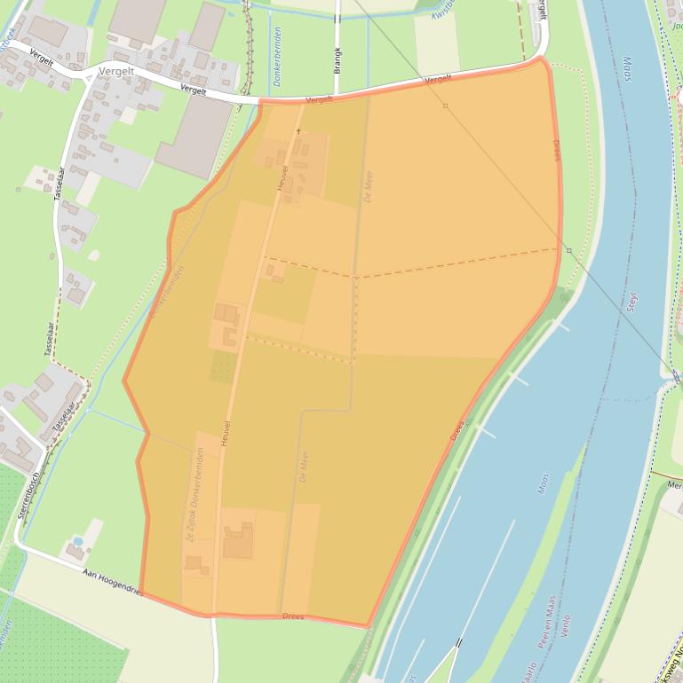 Kaart van postcodegebied 5991PM.