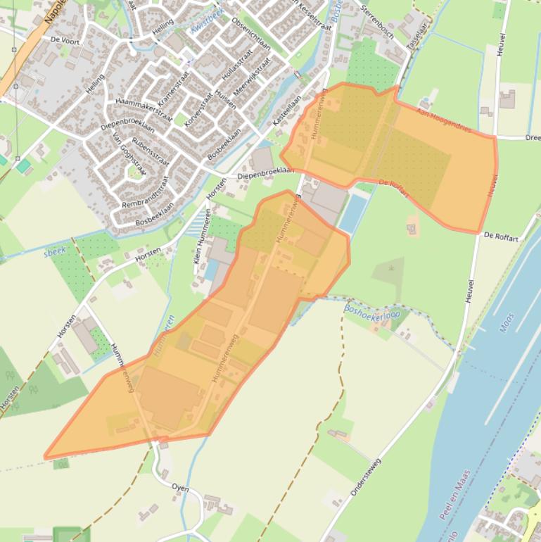 Kaart van postcodegebied 5991PR.