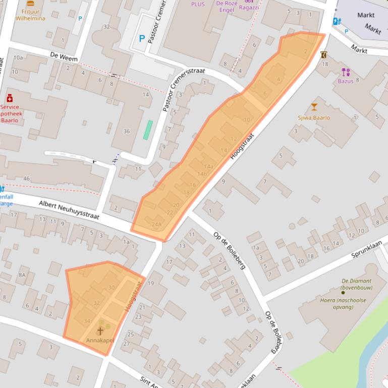 Kaart van postcodegebied 5991XD.