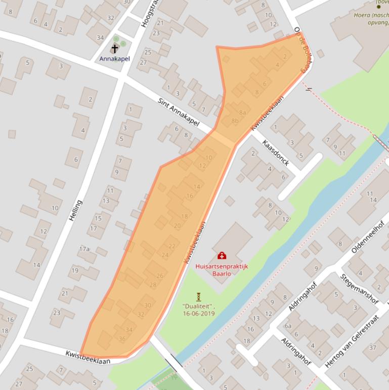 Kaart van postcodegebied 5991XJ.