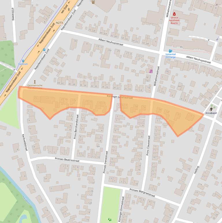 Kaart van postcodegebied 5991XV.