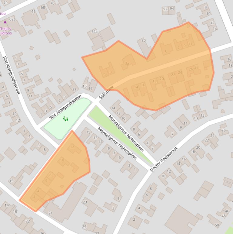 Kaart van postcodegebied 5993AH.