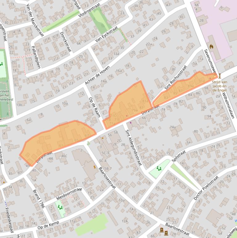 Kaart van postcodegebied 5993AM.