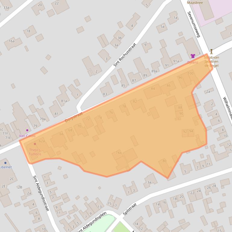 Kaart van postcodegebied 5993AR.