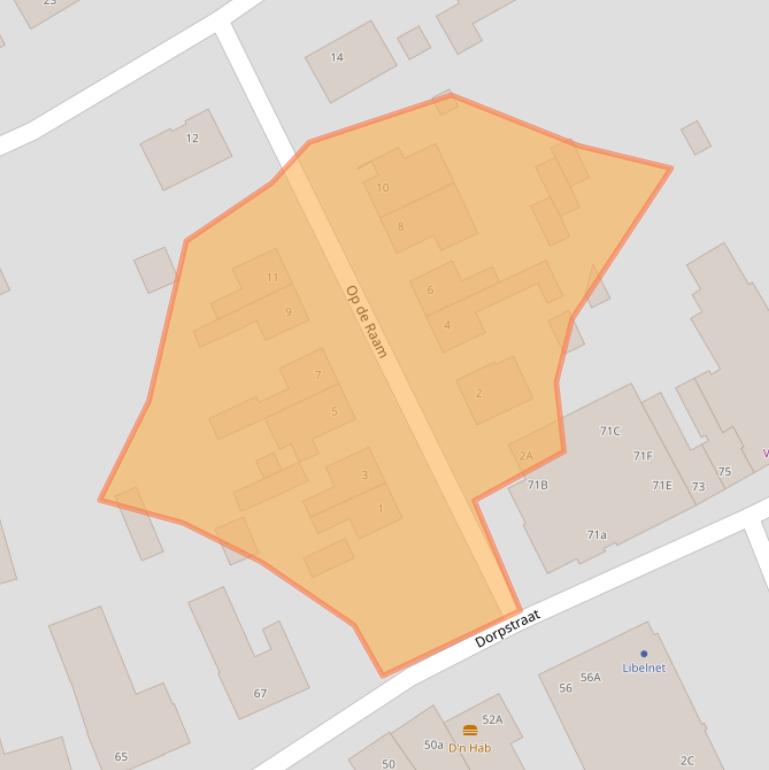 Kaart van postcodegebied 5993AT.