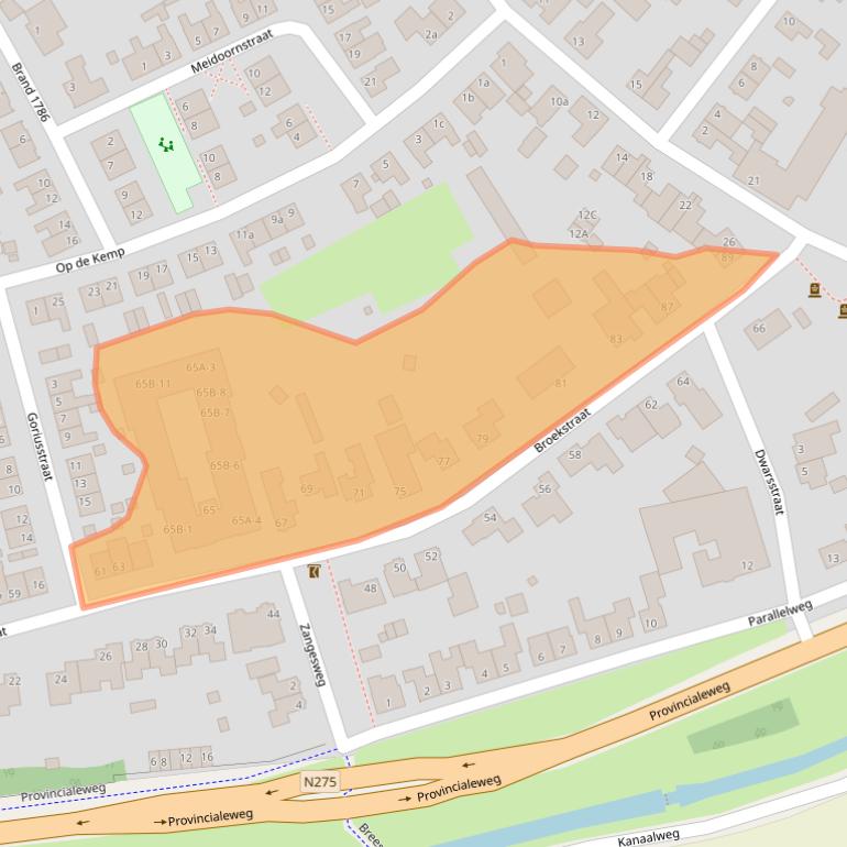 Kaart van postcodegebied 5993BB.