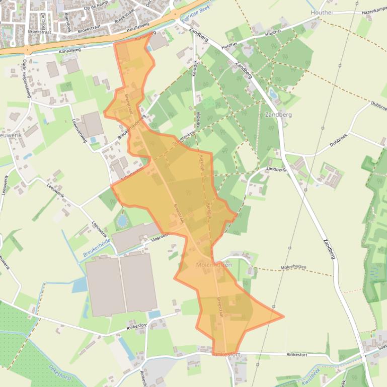 Kaart van postcodegebied 5993BH.