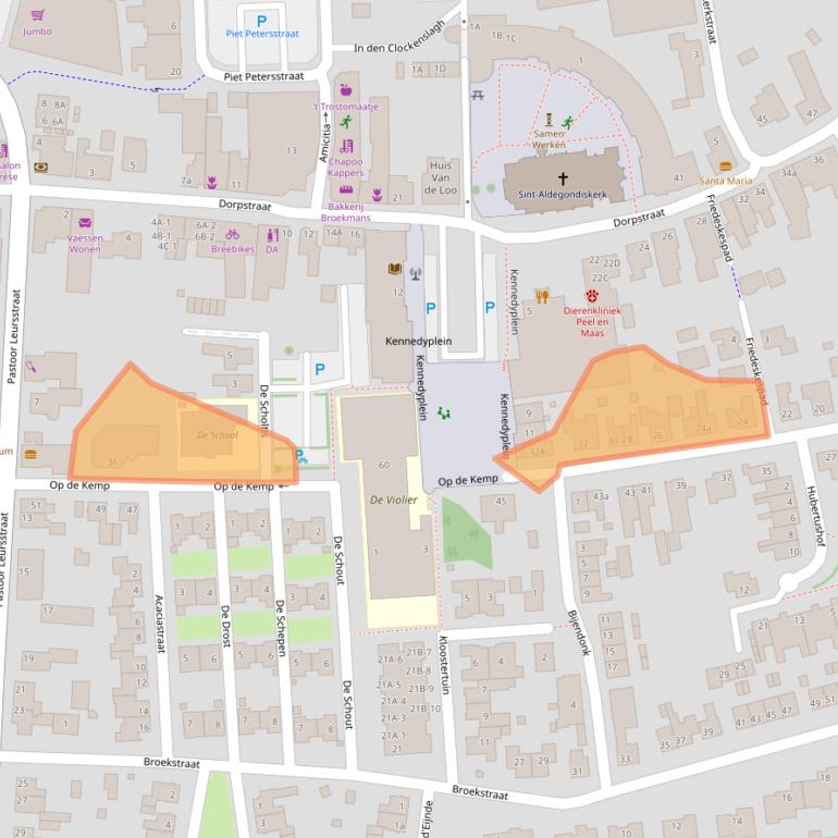 Kaart van postcodegebied 5993BN.