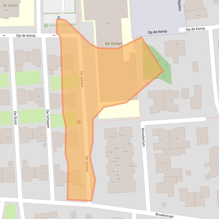 Kaart van postcodegebied 5993BW.