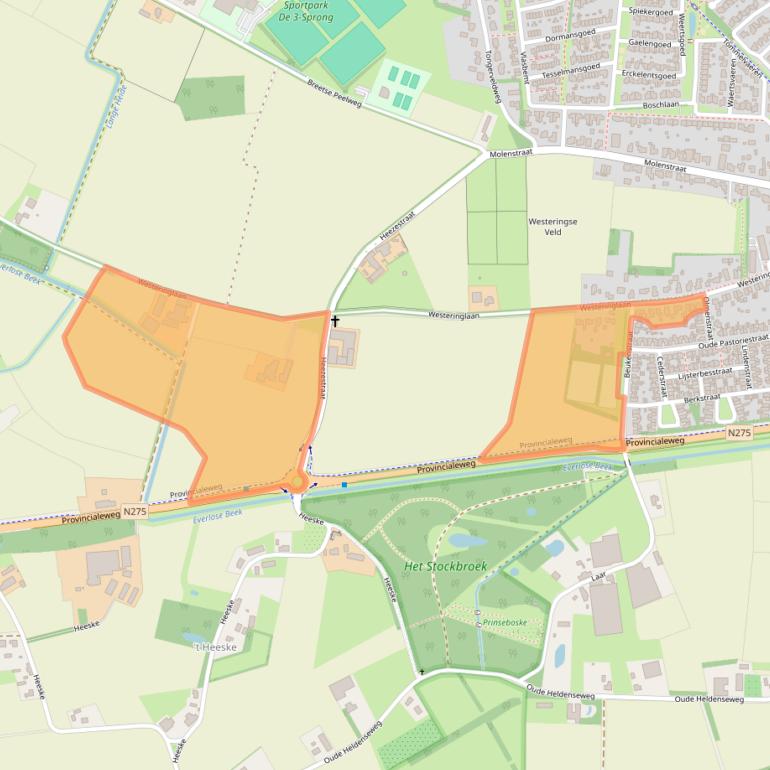 Kaart van postcodegebied 5993CE.