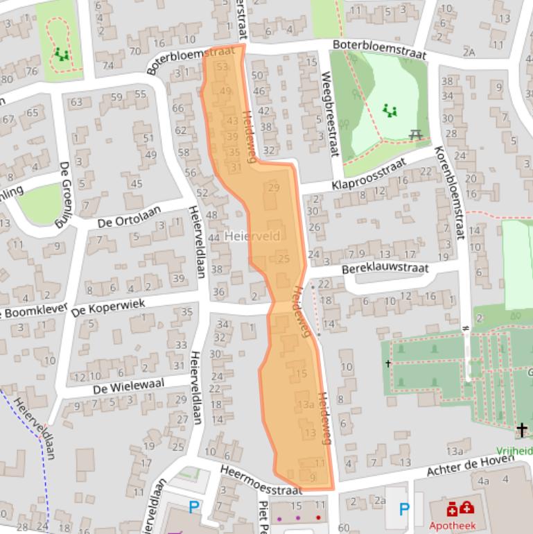 Kaart van postcodegebied 5993CM.