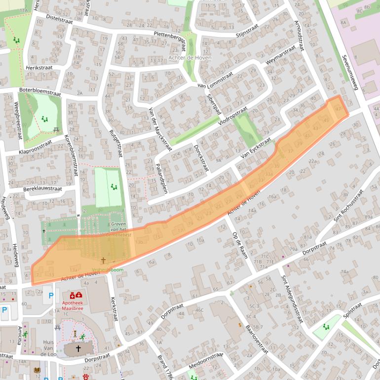 Kaart van postcodegebied 5993CP.