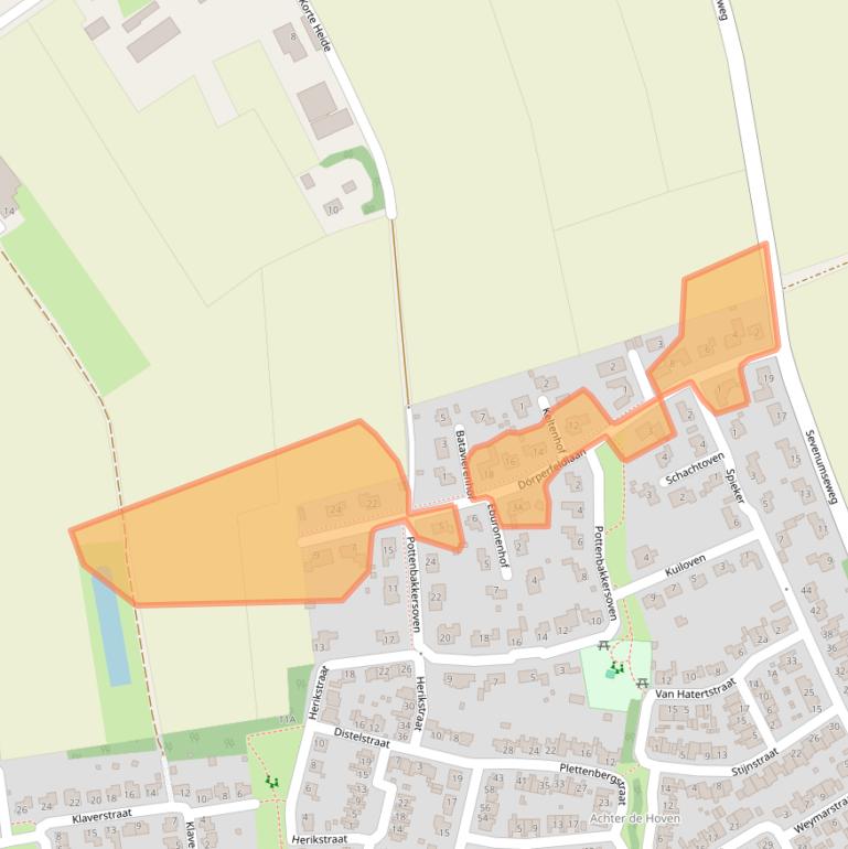 Kaart van postcodegebied 5993DN.