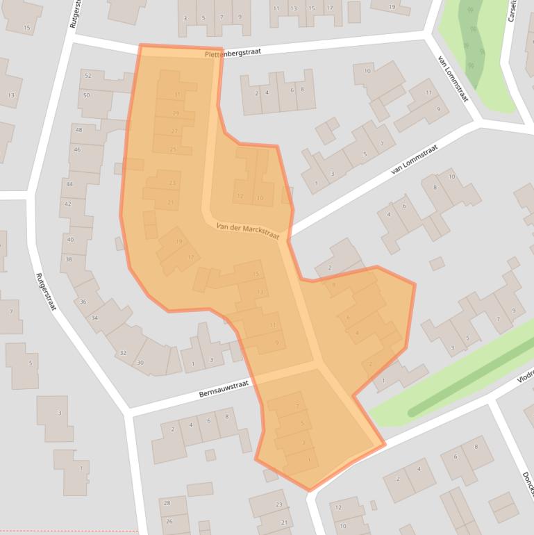 Kaart van postcodegebied 5993EB.