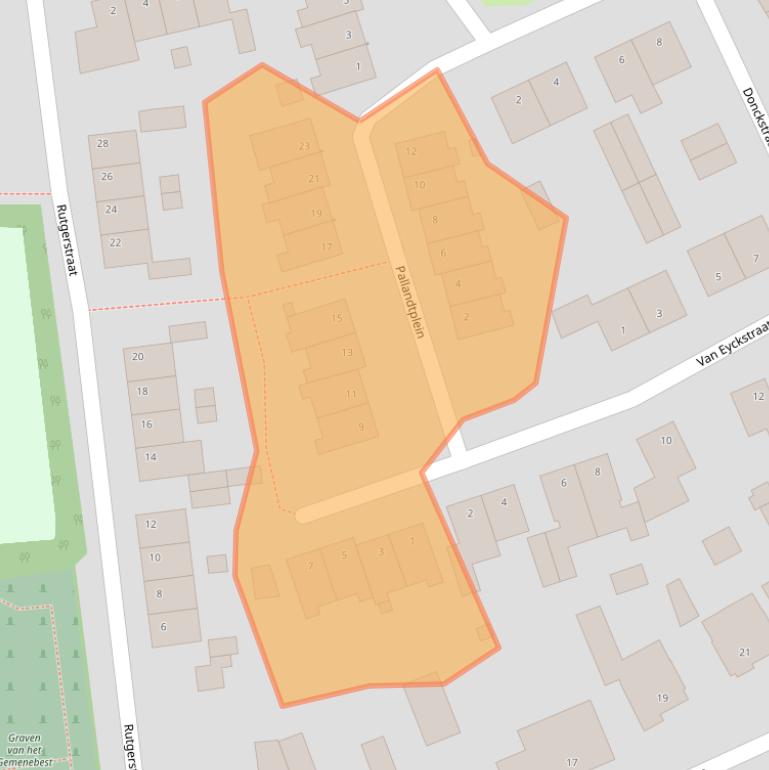 Kaart van postcodegebied 5993EC.