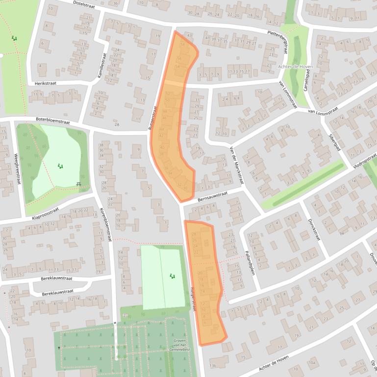 Kaart van postcodegebied 5993EG.