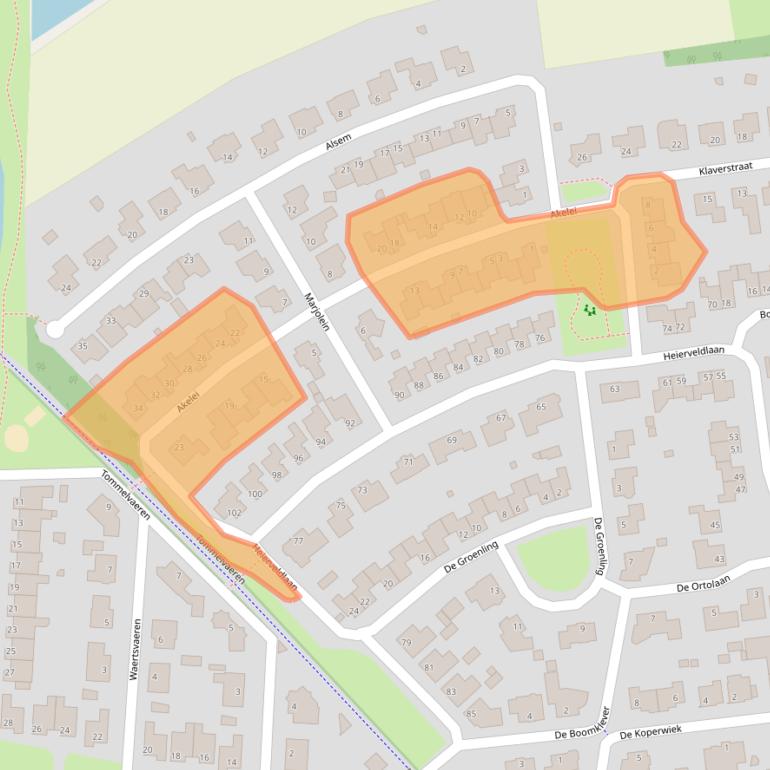Kaart van postcodegebied 5993HG.