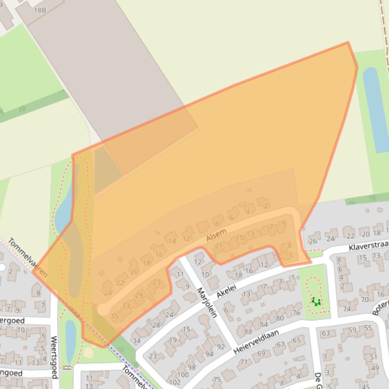 Kaart van postcodegebied 5993HJ.